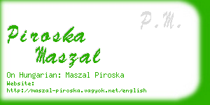 piroska maszal business card